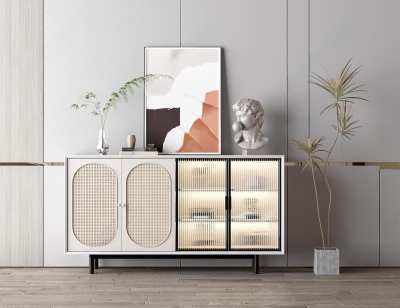 现代餐边柜3D模型下载